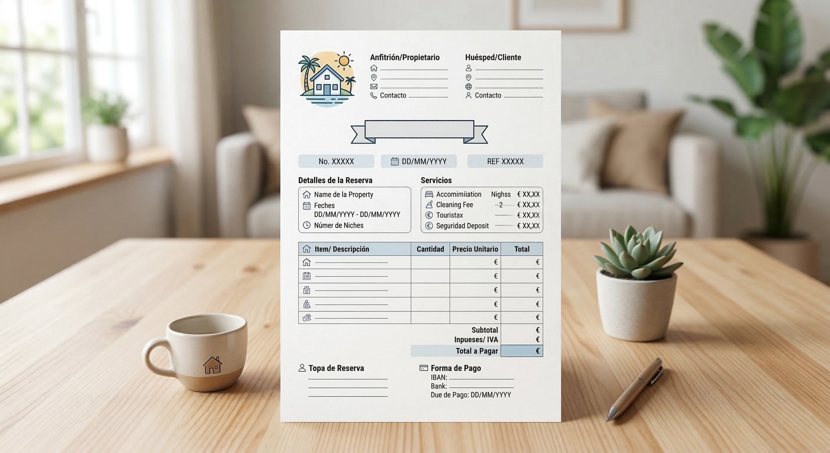 Vacation Rental Invoice Template: Free Template